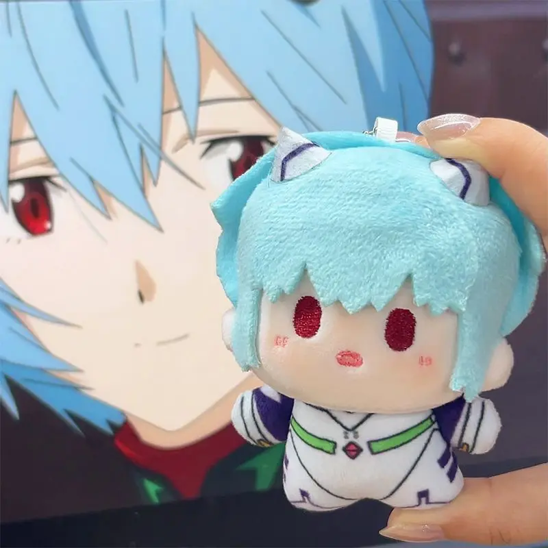 EVA Anime Cartoon Doll Pendant Asuka Shikinami Langley Ayanami Rei Kawaii Plush Cotton Backpack Key Pendant Cute Girly Heart