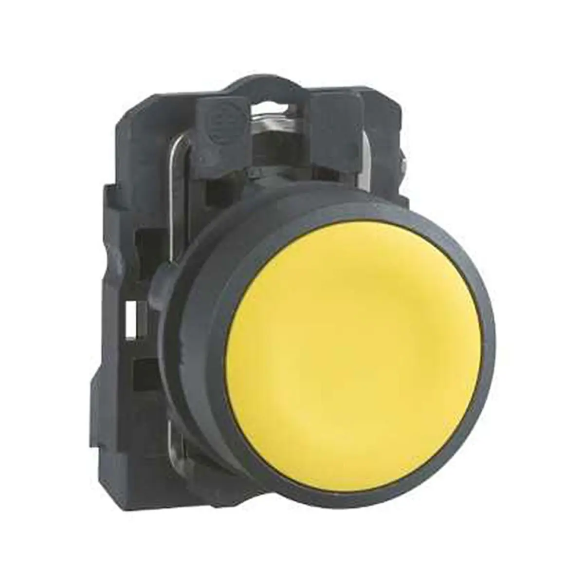 

XB5AA51 XB5AA51C = ZB5AZ101C + ZB5AA5C Push button, plastic, flush, yellow, Ø22, spring return, unmarked, 1 NO