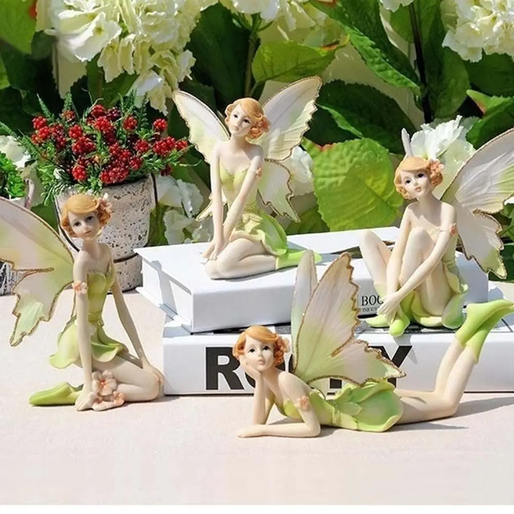 

DIY European Fairy Wing Fly For Birthday Wedding Crafts Flower fairy Car Decor Angel figurines Miniatures