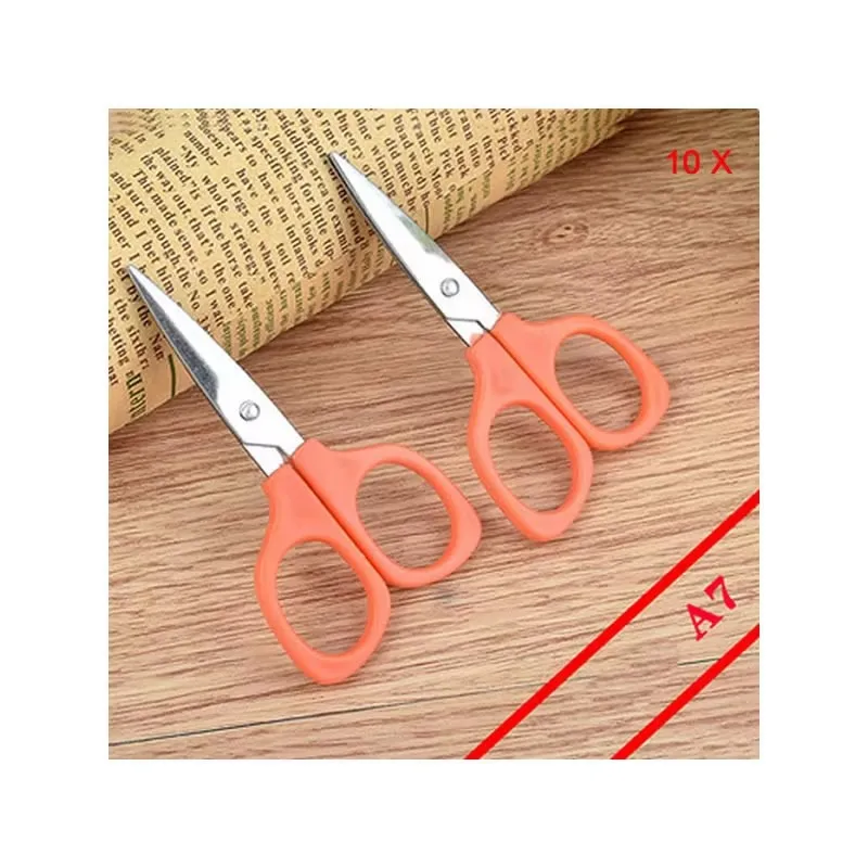 10Pcs/Lot Mini Portable Scissors For Kid Students Hand Craft Tool And Outdoor Or Family First Aid Emergency Kit Supplies