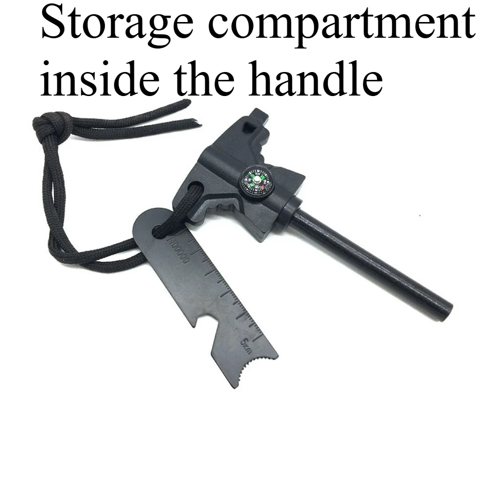 

Outdoor Camping Multi in One Ignition Stick with Compass Whistle Magnesium Stick