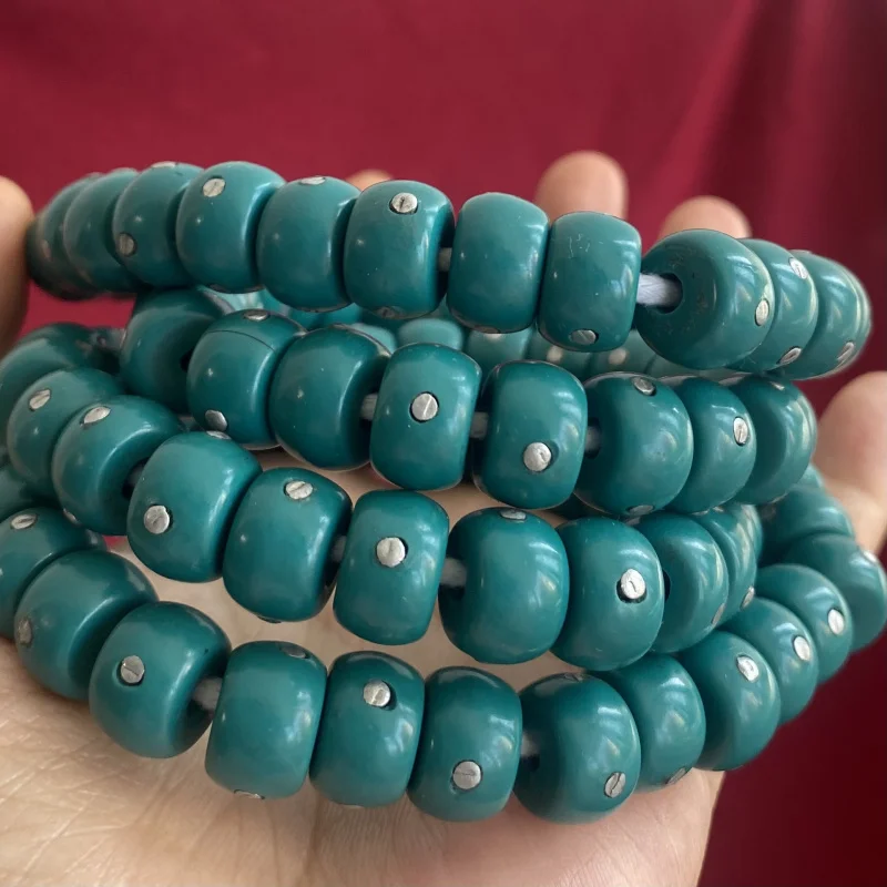 

Разноцветные старые бусины из шерпа, инкрустированные бусинами 108, длинные аксессуары для браслетов