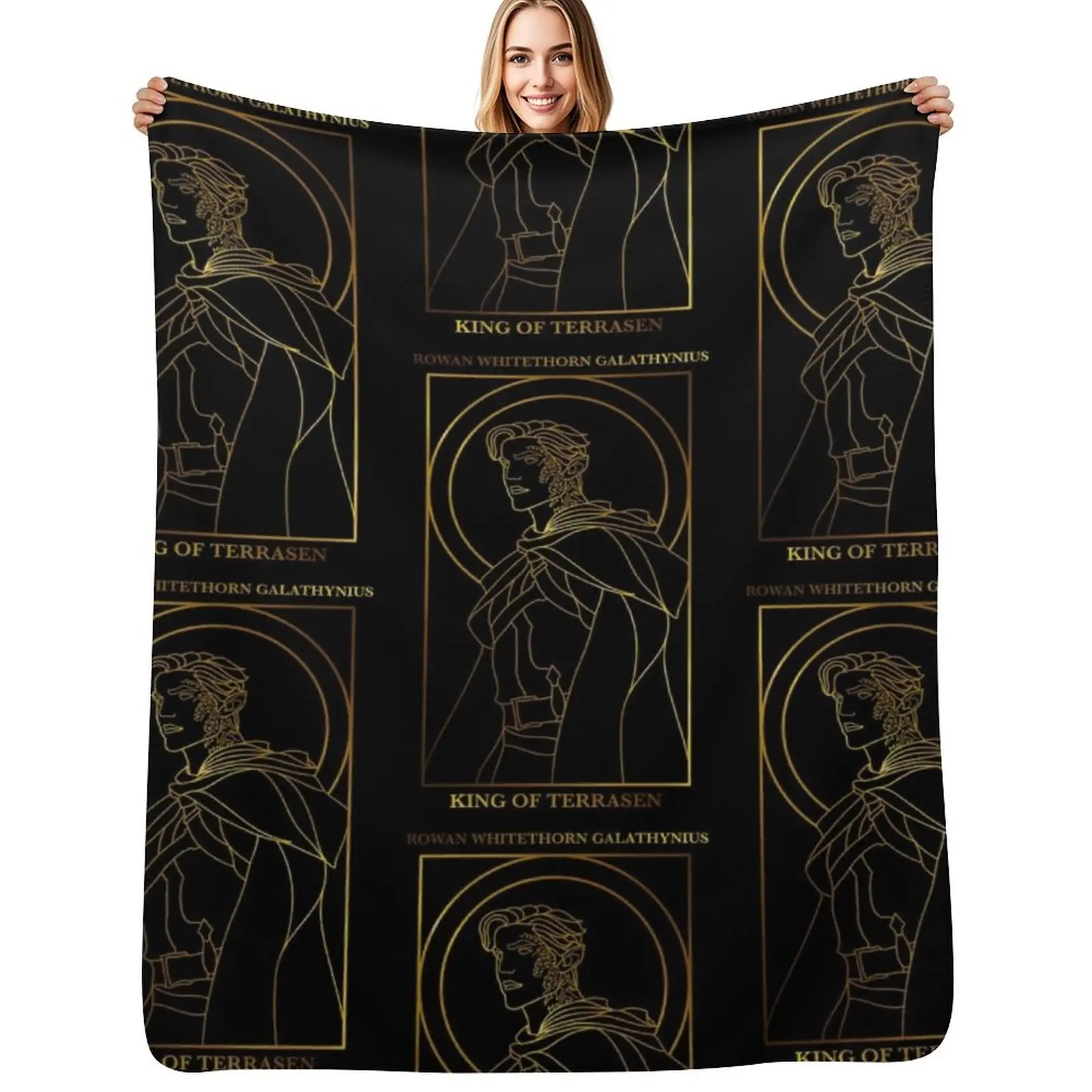 

Rowan Whitethorn Galathynius Throw Blanket Lightweight Warm Blanket for Travel Camping
