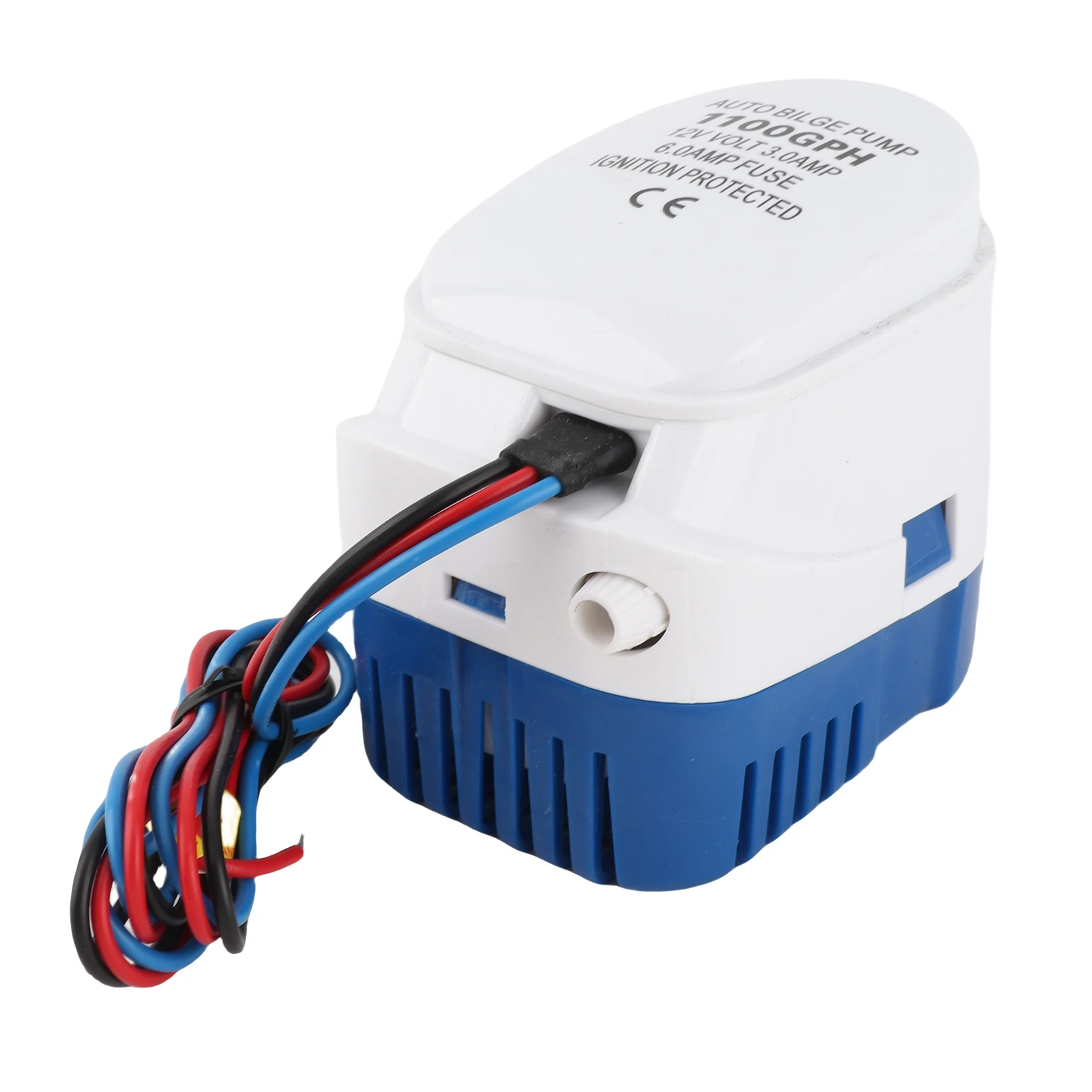 1100GPH Boat 12V Marine Automatic Submersible Bilge Water Pump Fully Auto Float Switch Internal for Boat Marine Yacht Bilge Pump