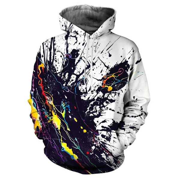 

3D Printing Casual Long Sleeve Men Women Hoodie Colorful Personality Street Punk Hip Hop Couple Hoodie