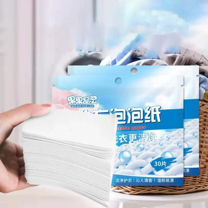 180Pcs Laundry Tablets Strong Decontamination Laundry Detergent Sheet Underwear Clothes Cleaning Detergent Laundry Bubble Paper