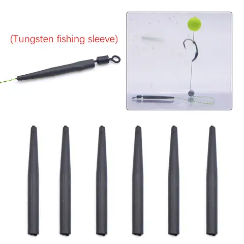 10pcs Tungsten Fishing Anti Tangle Sleeves Hair Rig Lead Weight Sinking Carp Accessories Method Feeder Ring Swivels Fish Tackle