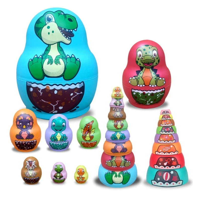 Interactieve Nesting Dolls Kid Verjaardag Kerst Stapelspeelgoed voor Jongens Meisjes Moedig Verbeelding Cognitieve Drop Shipping