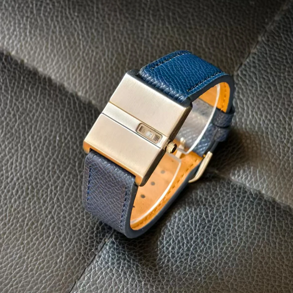 Luxury Watch Cartier - นาฬิกาควอทซ์ทรงสี่เหลี่ยมแบบมินิมอล สายหนัง ตัวเรือนโลหะผสมทนทาน เครื่องประดับข้อมือแบบลำลองสำหรับนาฬิกาผู้ชายและผู้หญิง