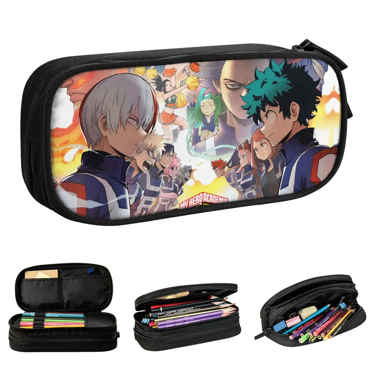 My Hero Academia Pencil Case Pen Holder Pencil Bags Student Large Storage School Supplies Cosmetic Pencilcases