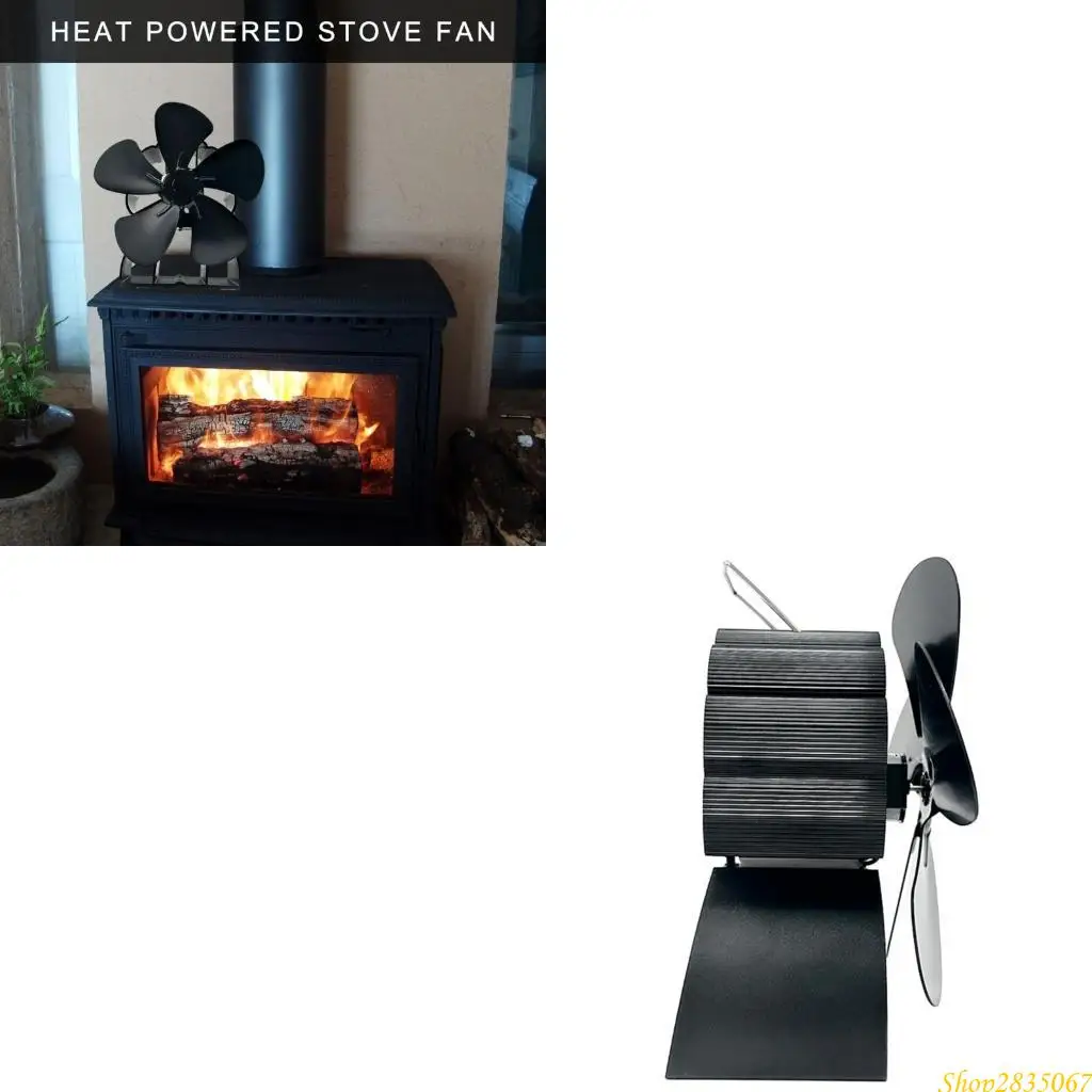

Ecofriendly Operating Efficient Heat Circulation Room Heating Powered Fan No Power Need For Wood Burning Fireplaces 831F