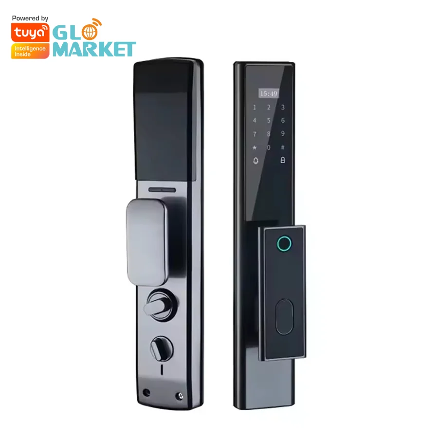 

Glomarket Wireless Biometric Fingerprint Security Fully Automatic Smart Lock Digital Password Card Key Lock With Camera