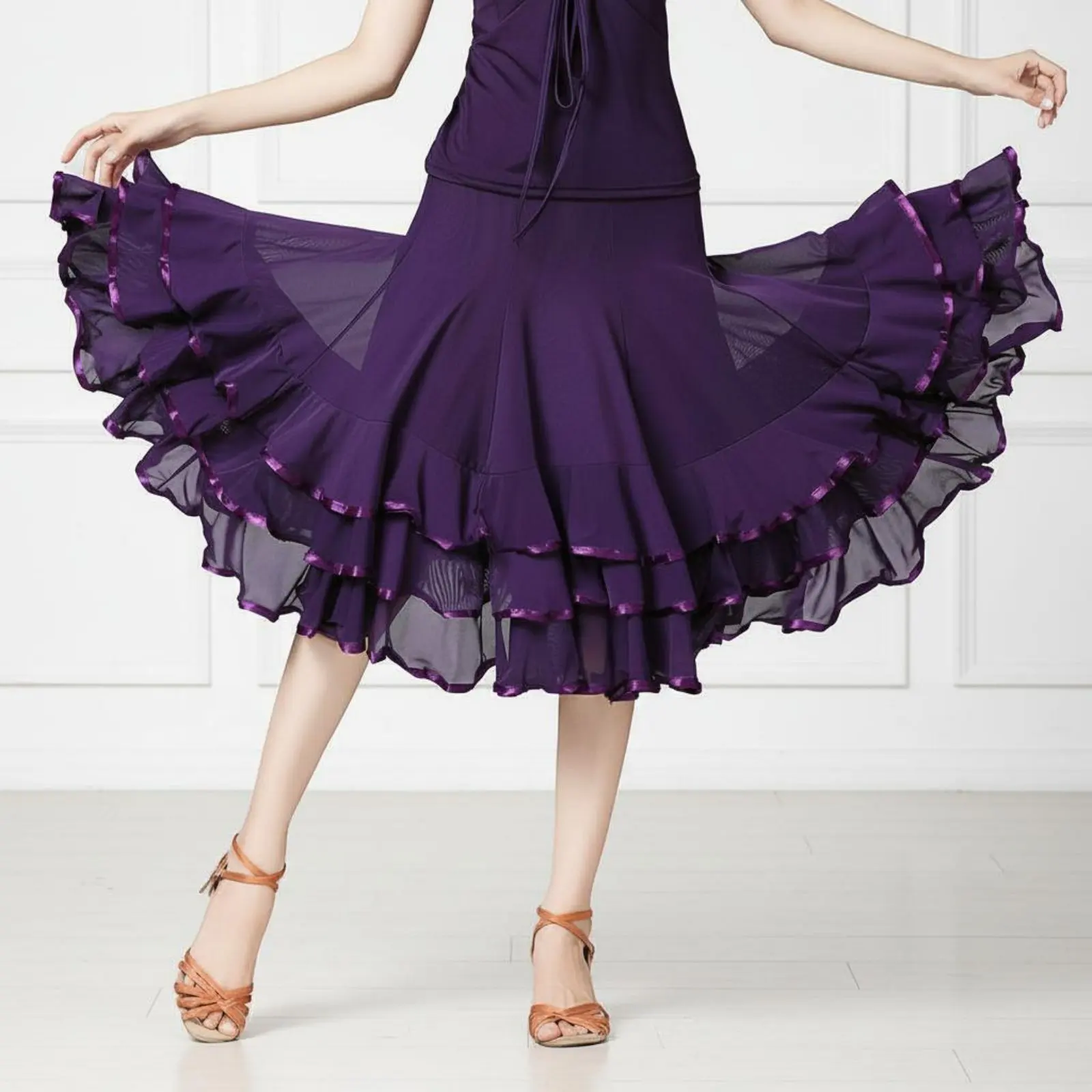 

360 Degree Flow Dance Skirt Elastic Waistband Dancewear for Dancers