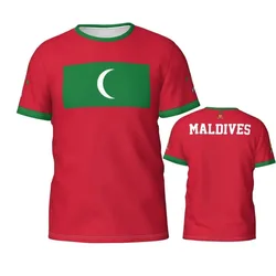Maldives Flag Printed T-shirt Men & Women Football Jerseys Team Summer Short-sleeved Tees Casual Fashion Mens Designer Clothes