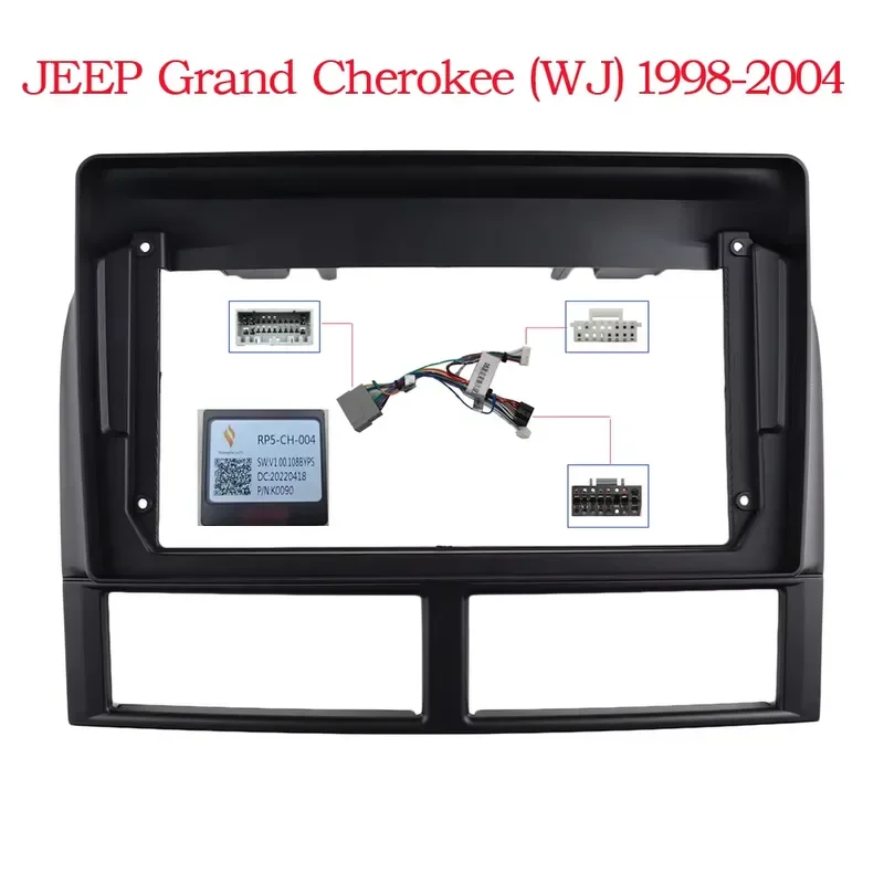 9 Inch Android Car Radio For Jeep Grand Cherokee II WJ 1998-2004 2 Din GPS MP5 Stereo Head Unit With Fascia Panel Frame