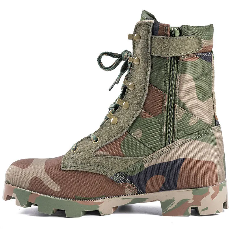 Men's and women's high-top work shoes Desert boots Army green outdoor hiking boots Camo outdoor training boots size 38 45