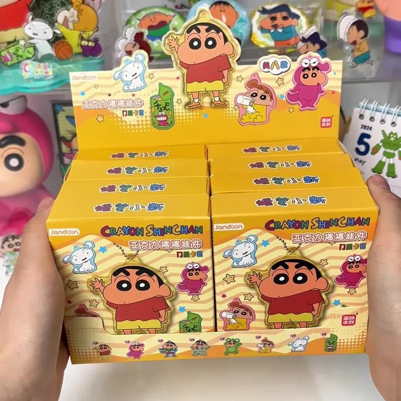 

Crayon Shinchan Card Holder Magnetic Suction Elevator Control Keychain Electronic Lock Induction Water Drop Round Accessory