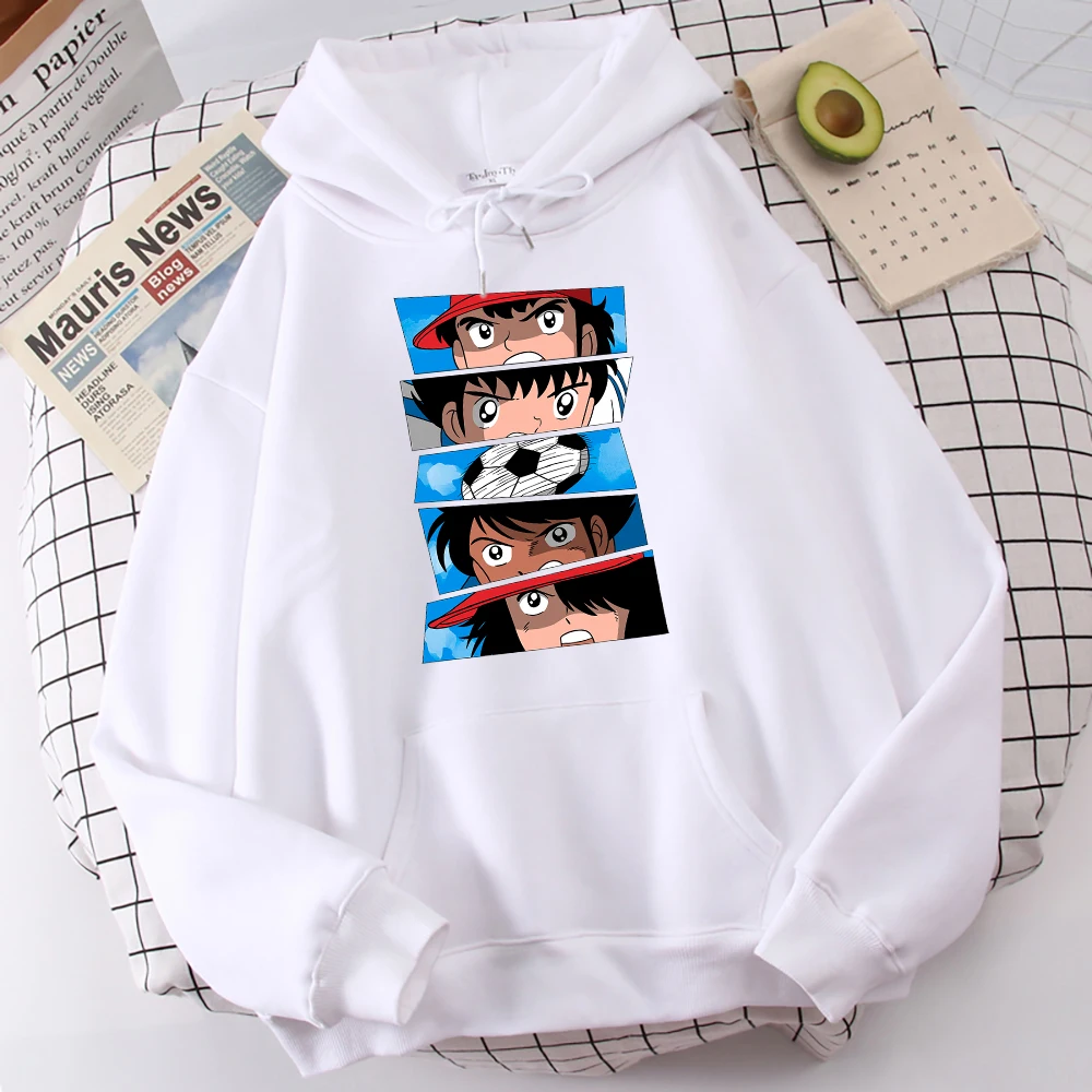 Captain Tsubasa Taro Misaki Prints Sweatshirt Male Hip Hop Fleece Hooded Cartoons O-Neck Hoodie Casual Oversize Soft Tracksuit