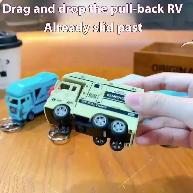 

1 шт., кемперван, автофургон, прицеп, транспортные средства, детский подарок, 1:48, литой сплав, модель туристического автомобиля, игрушки для женщин и мужчин, украшения для сумок