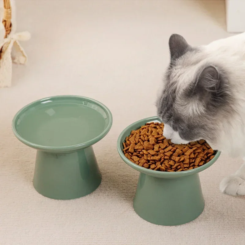 Ceramic Pet Bowl Cat Dog Feeders Bowl Bowl Pet Products Supplies with High Feet