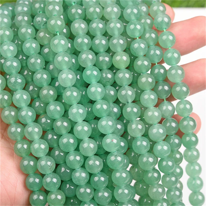 Natural Green Aventurine Bead Round Loose 15