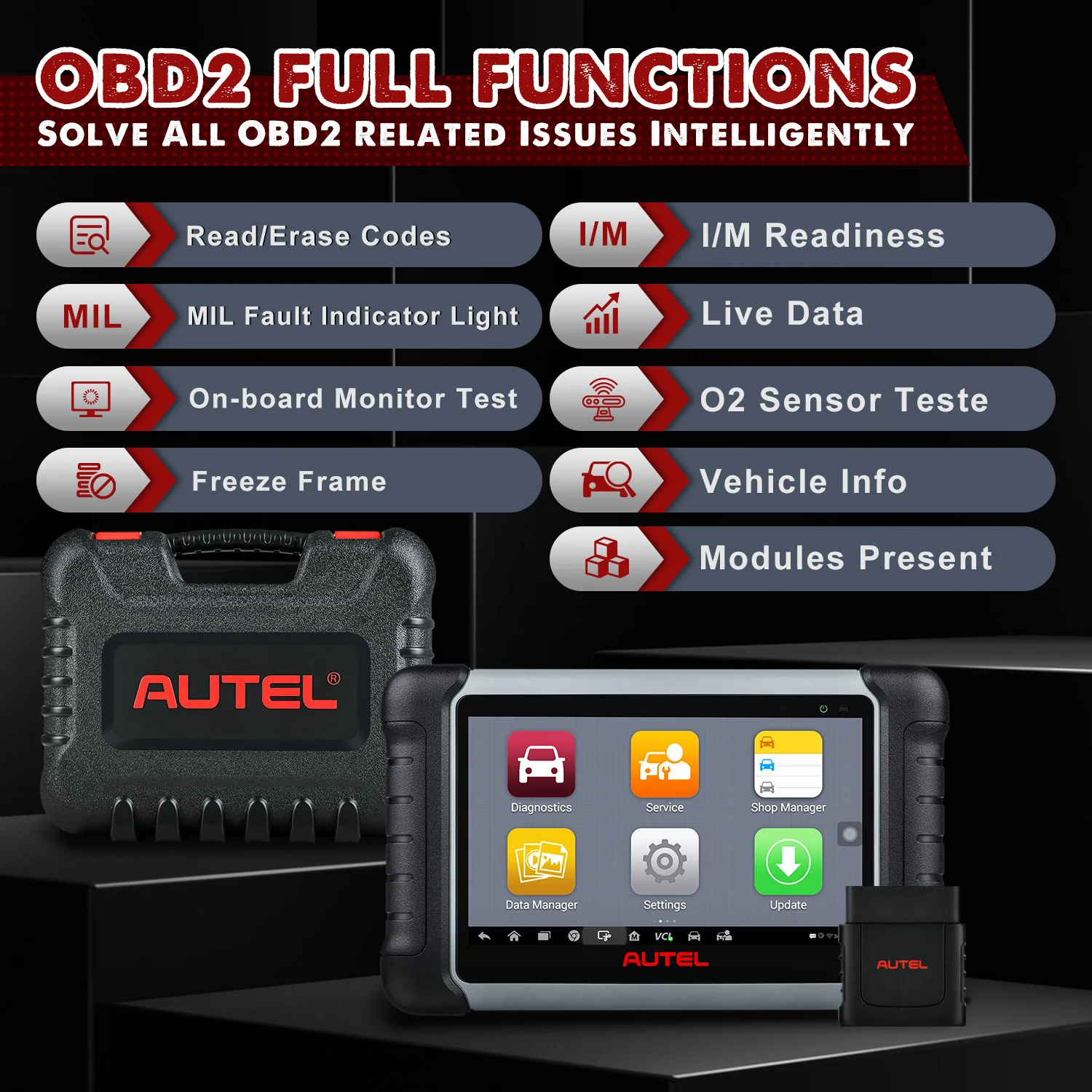 Autel Maxicom MK808BT PRO 28+ Services Android 11 Faster 4+64GB Bidirectional Vehicle Diagnostic Tools Machine For All Cars