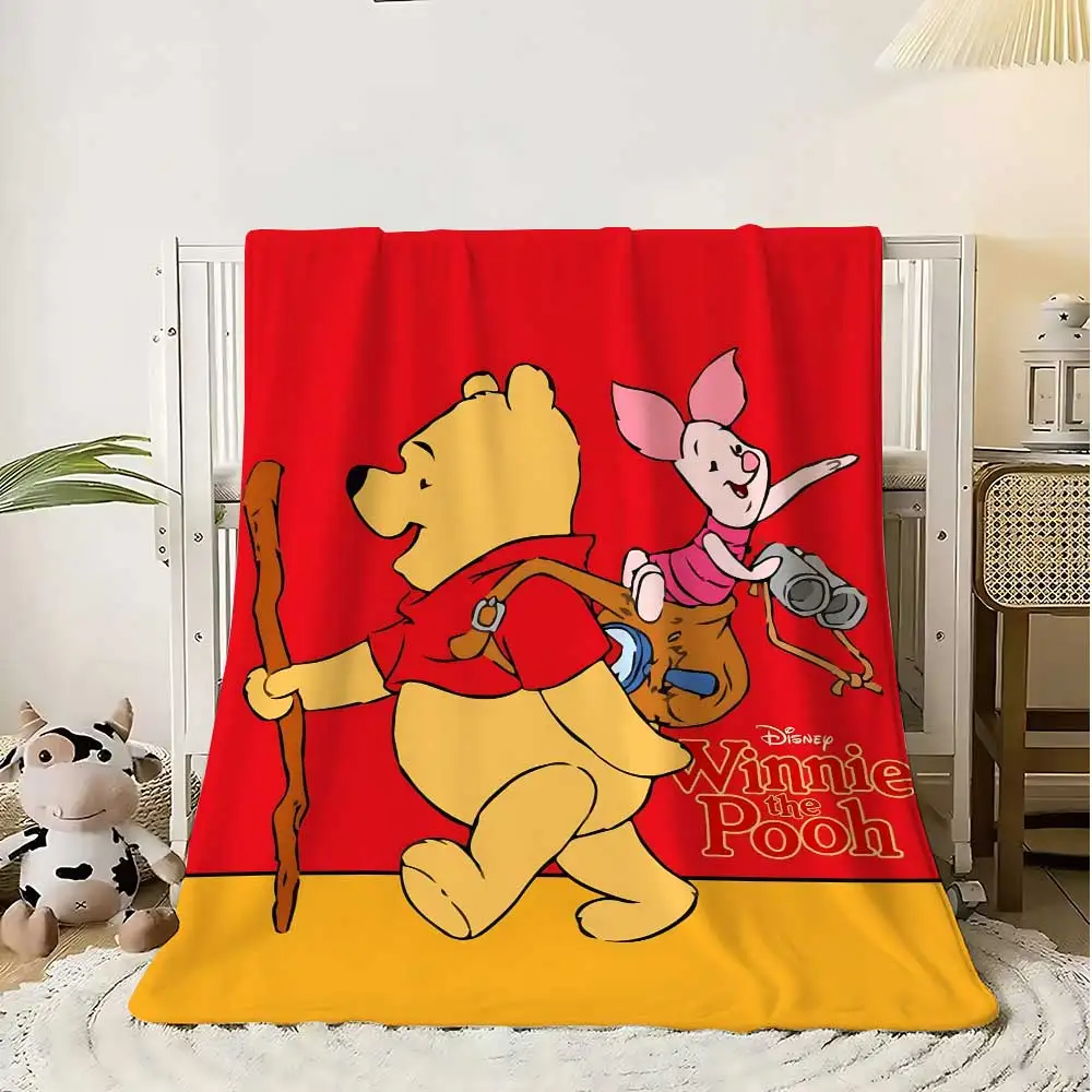 Manta polar de dibujos animados de oso de miel Kawaii para sala de estar, mantas cálidas de invierno para el hogar, decoración de dormitorio, colcha en la cama y el sofá