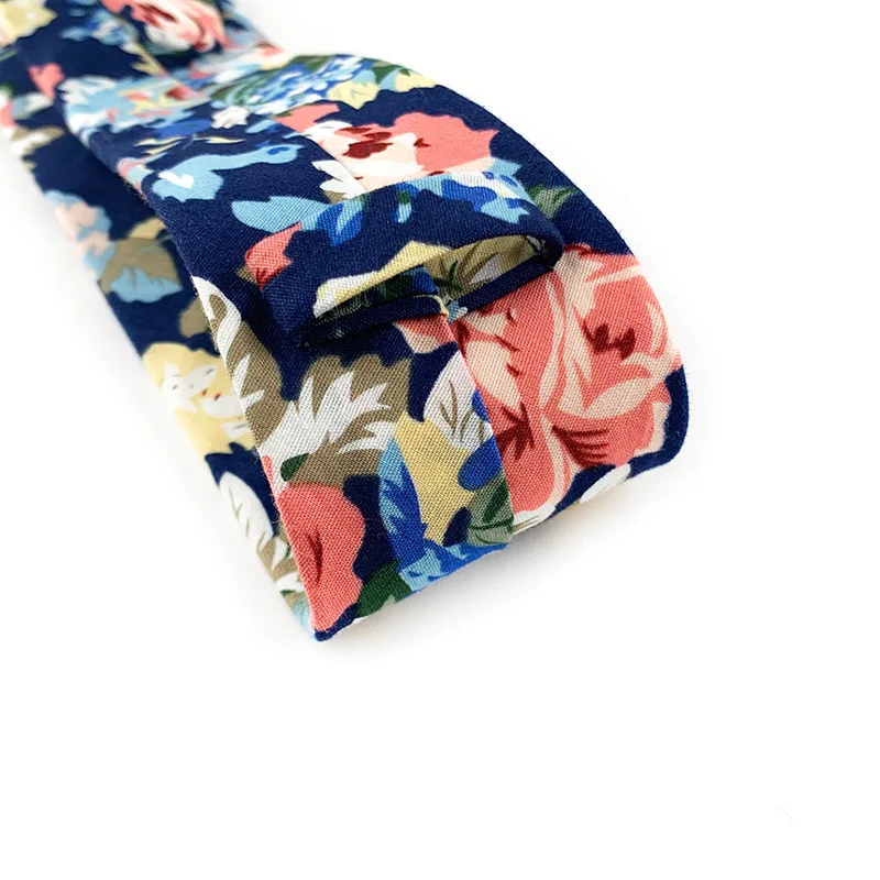 Cotton Floral Vintage Ties For Men Women 6cm Skinny Slim Neck Tie For Wedding Casual Party Men\'s Ties Flower Suit Necktie Cravat