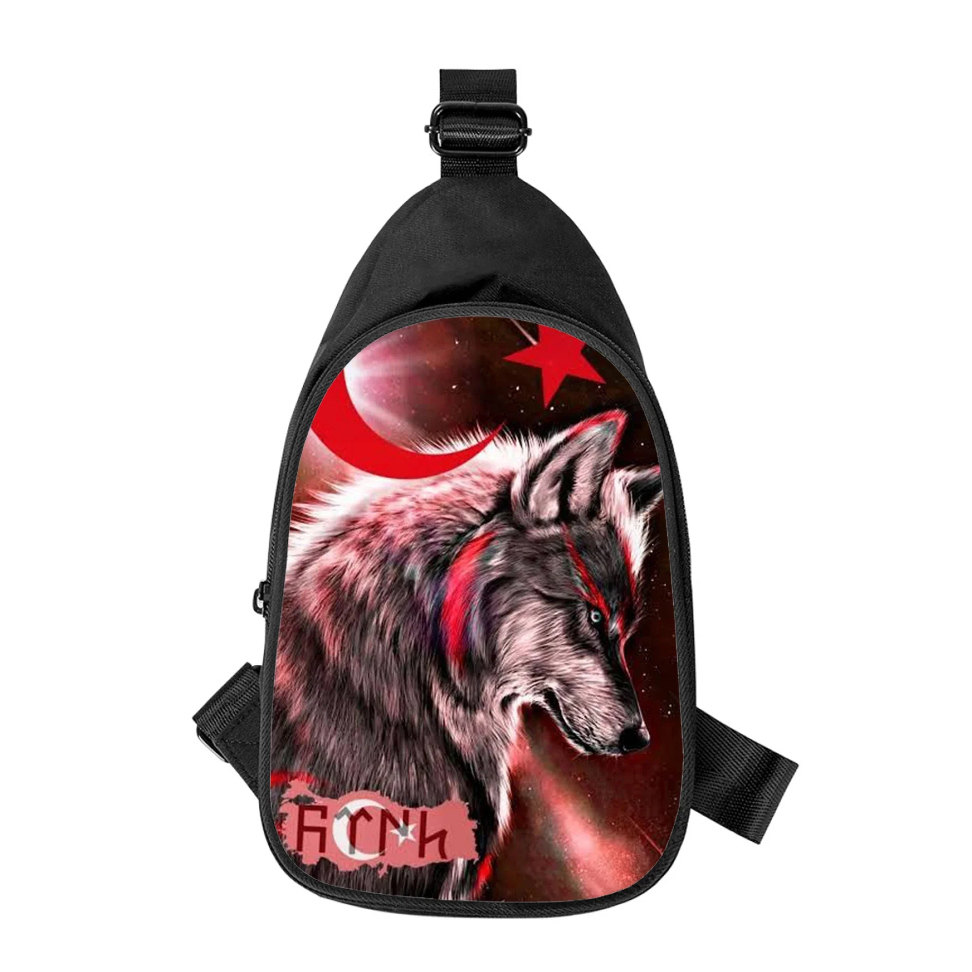 The Republic of Turkey flag 3D New Men Cross Chest Bag Diagonally Women Shoulder Bag Husband School Waist Pack Male chest pack