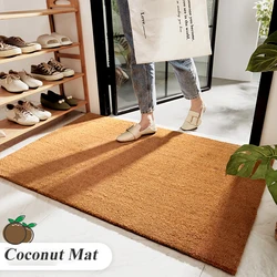 Coconut Palm Door Mat with Heavy Duty Backing, Natural Doormat,Easy To Clean Entry Mat, Outdoor and Indoor Uses, Home Décor