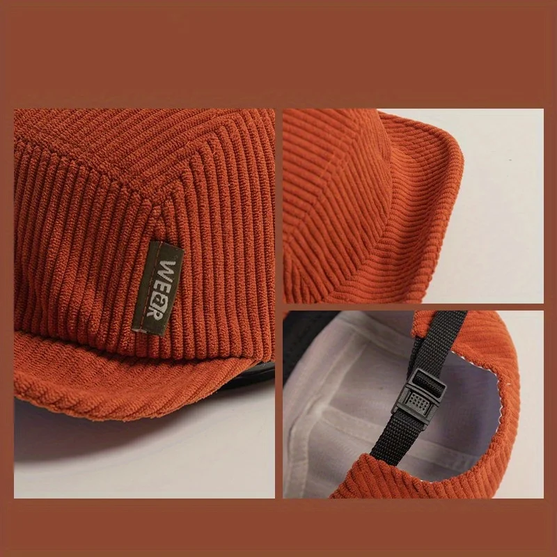 Boné de beisebol de veludo estilo japonês design de aba macia unissex retrô moda de rua para outono inverno chapéu diário