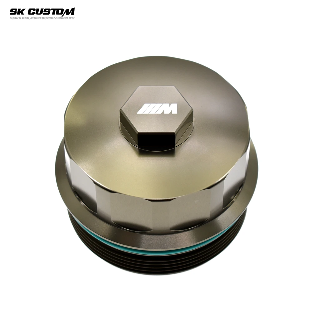 SKCUSTOM for BMW 3 5 7 Series E46 M52 M54 M56 Oil Filter Housing Forged aluminum alloy