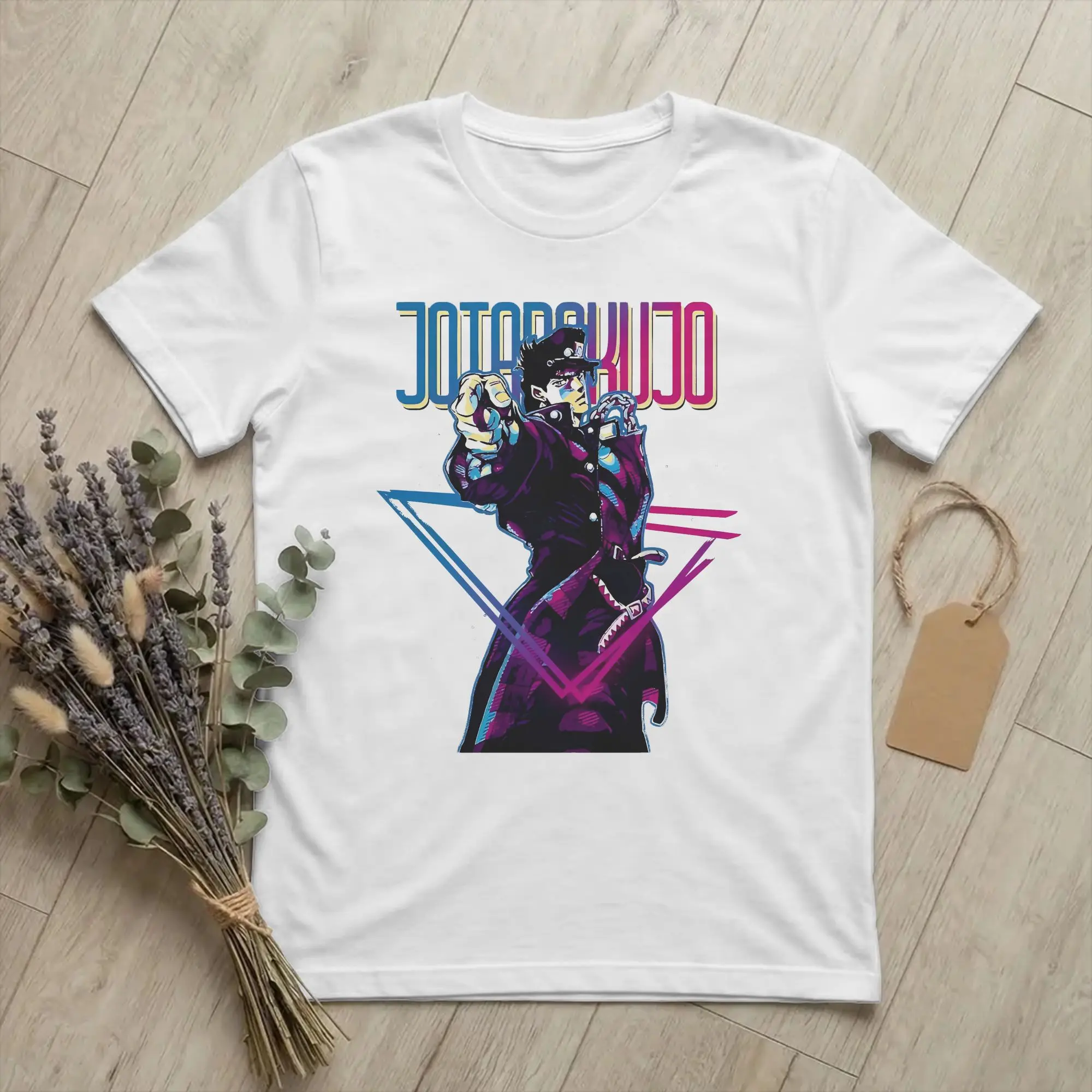 Joestar Family Bizarre Adventure Jotaro Kujo T-Shirt for Men Women  Novelty 100% Cotton Tee Shirt Crew Neck T Shirts Adult Tops