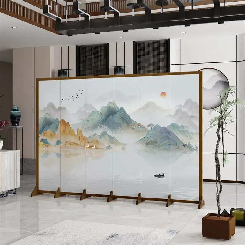 Modern Light Luxury Folding Room Divider Screen Portable Mobile Partition for Office Bedroom Living Room Home Decor Simple