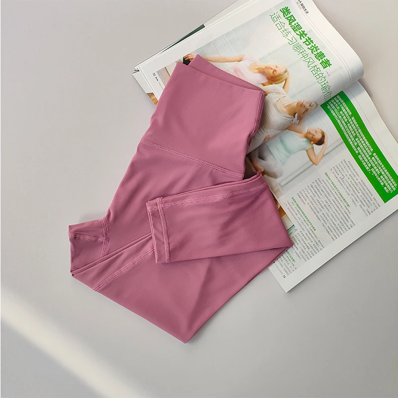 High-Waist-Yoga-Leggings für Damen, weiche, atmungsaktive Sporttights, Fitness-Gym-Hosen, elastische Hosen, hochwertige Sportleggings – Detail 20