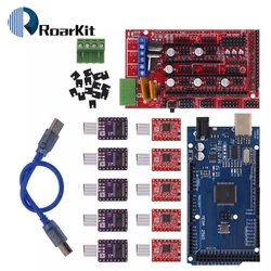 3D Printer Mega 2560 R3 + RAMPS 1.4 control panel+ 5pcs A4988 or DRV8825 / AT2100 Stepper Motor Drive for arduino kit