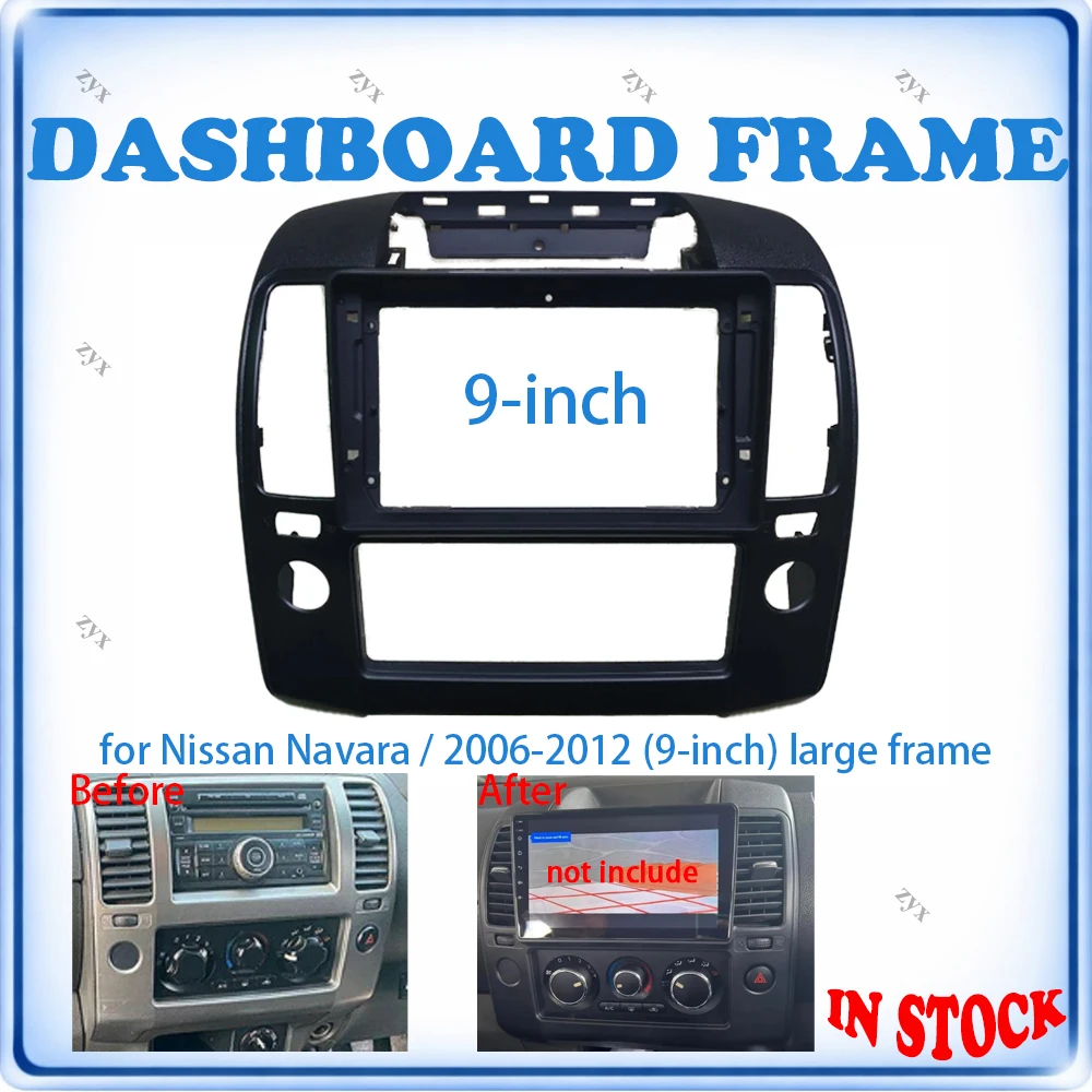 

Car Radio Big Fascia Frame For Nissan Navara 2006-2012 9 inch Wiring Harness Power Cable Car Accessories Plug & Play