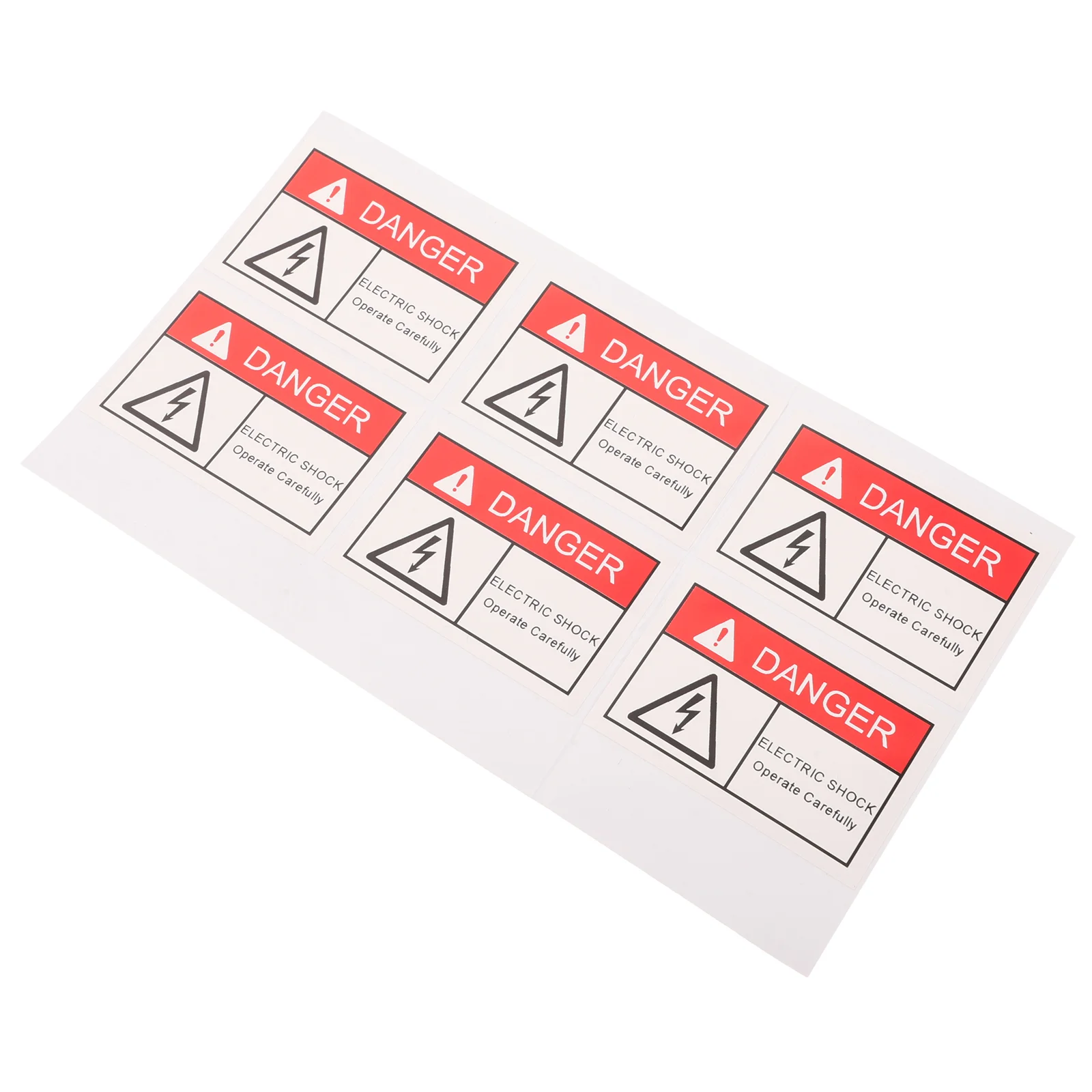 8 Pcs Danger Signs Adhesive Warning Electric Shocks Signs Electric Shocks Warning Stickers