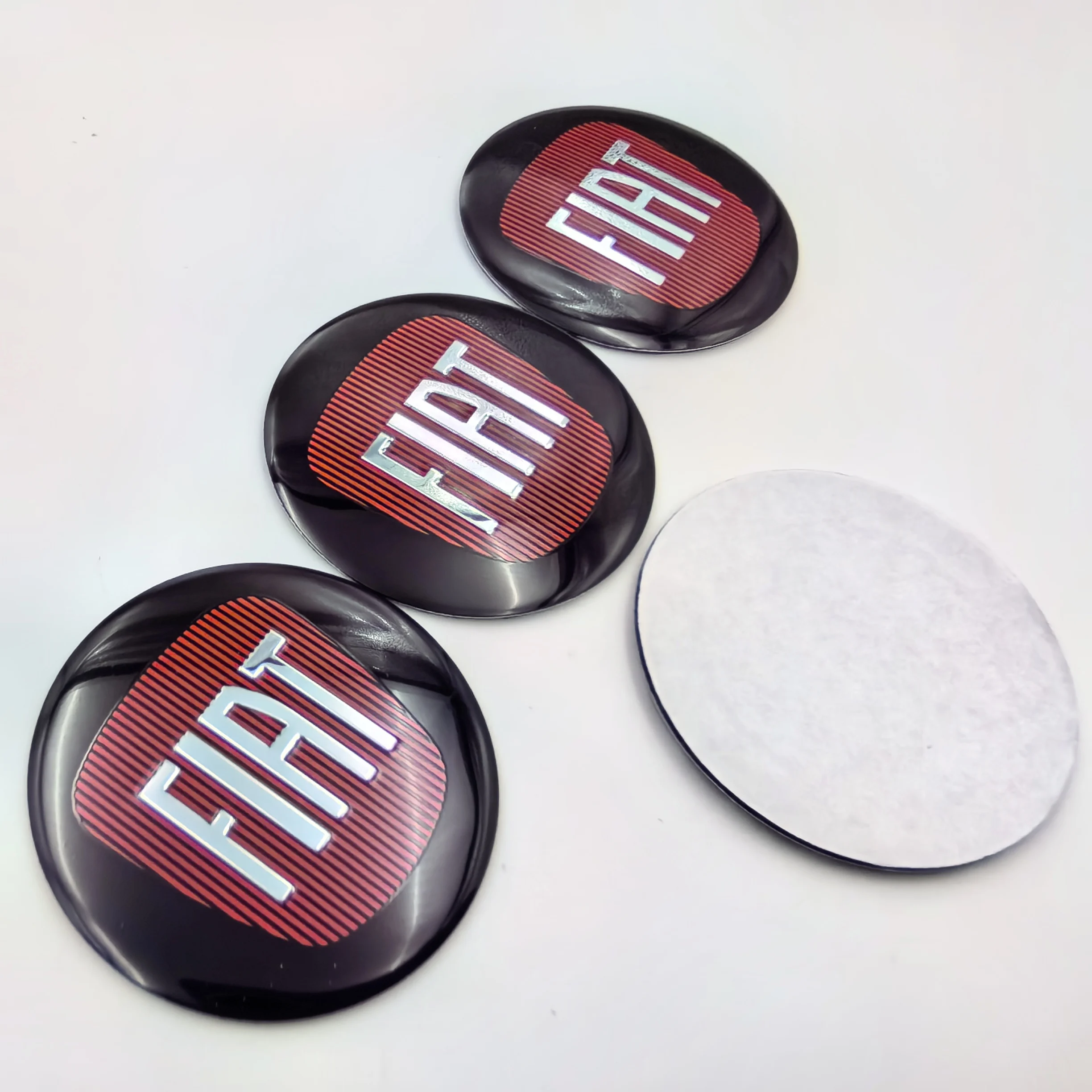 10PS Fiat Wheel Center Hub Cap Stickers Dustproof Covers 56/60mm for fiat 500 124 125 Punto Bravo Stilo Panda Abarth Rim Emblems