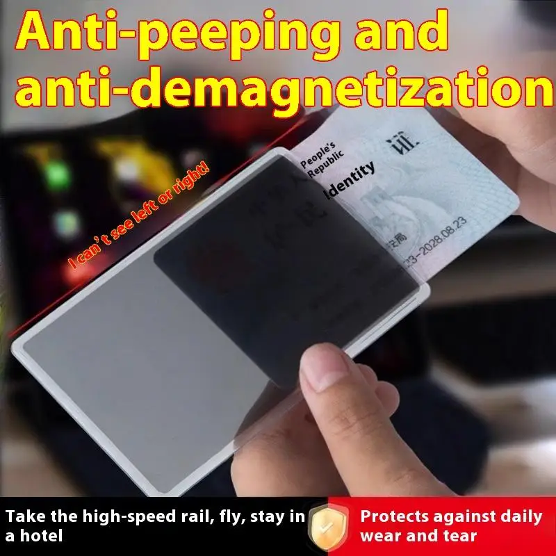 Anti-peep Card Holder Double-sided ID Card Protective Cover Bank Card Anti-leakage Protection Privacy Document Holder Anti-demag