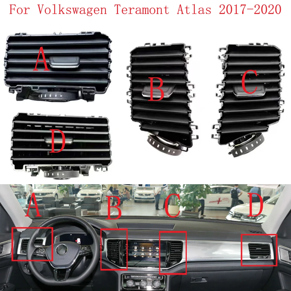 HAOCHEN 1/2 قطعة OEM لوحة القيادة مكيف الهواء منفذ الهواء التيار المتناوب تنفيس لشركة فولكس فاجن Teramont أطلس 2017-2020