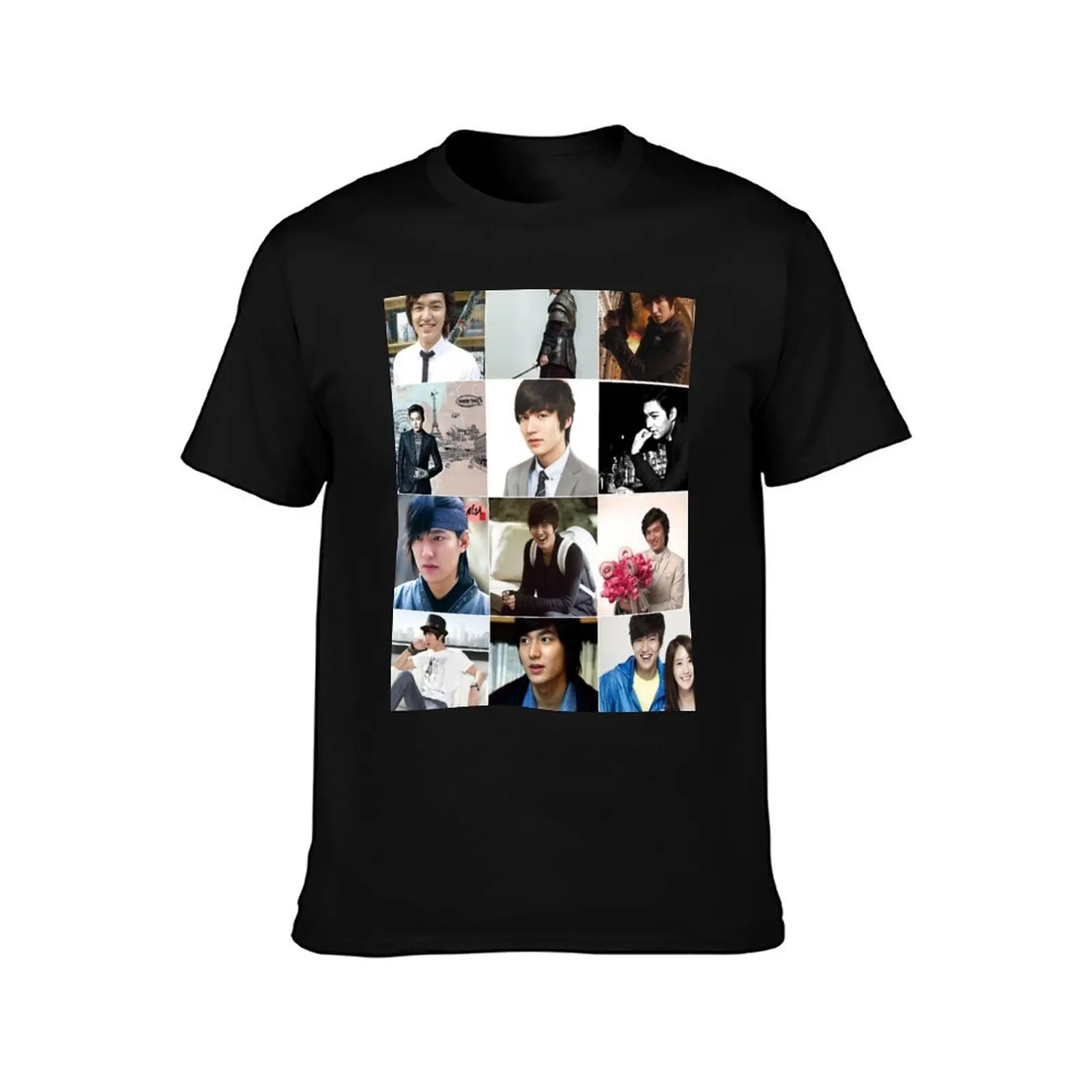 Lee Min-ho Photo Collage T-Shirt tops oversized workout shirts for men