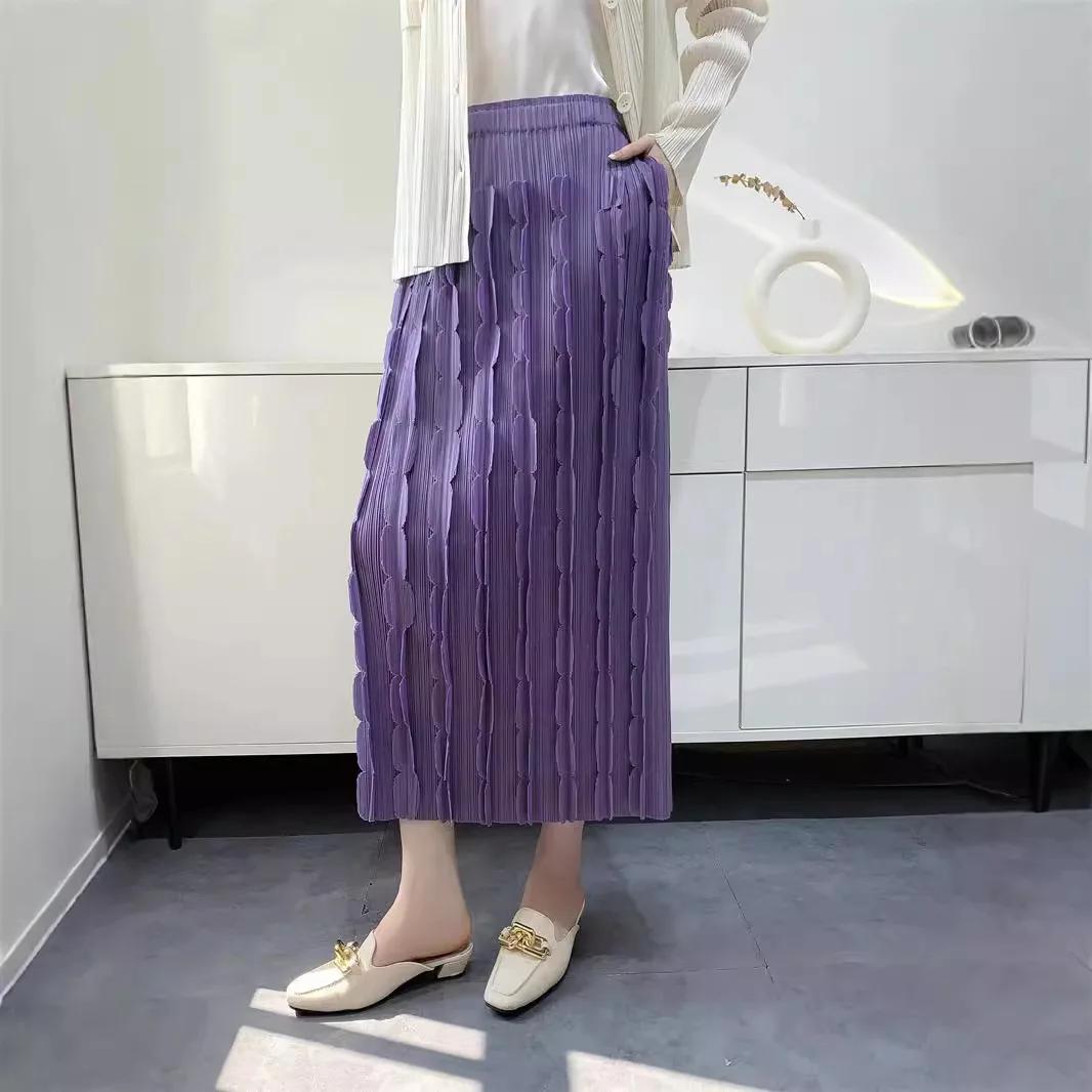 

Pleats Pleated Half Skirt Women's Fall 2024 Pleated Half Patch Comfortable Casual Pleated Skirt Sub Women Clothing Plus Size