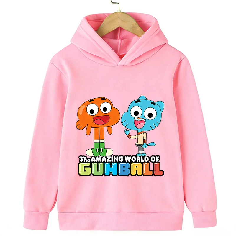Der fantastische Hoodie aus der Welt von Gumball, ein Kinder-Sweatshirt für den Herbst, ein lässiger Kapuzenpullover für Jungen und Mädchen, Cartoon-Freizeitkleidung. – Detail 8