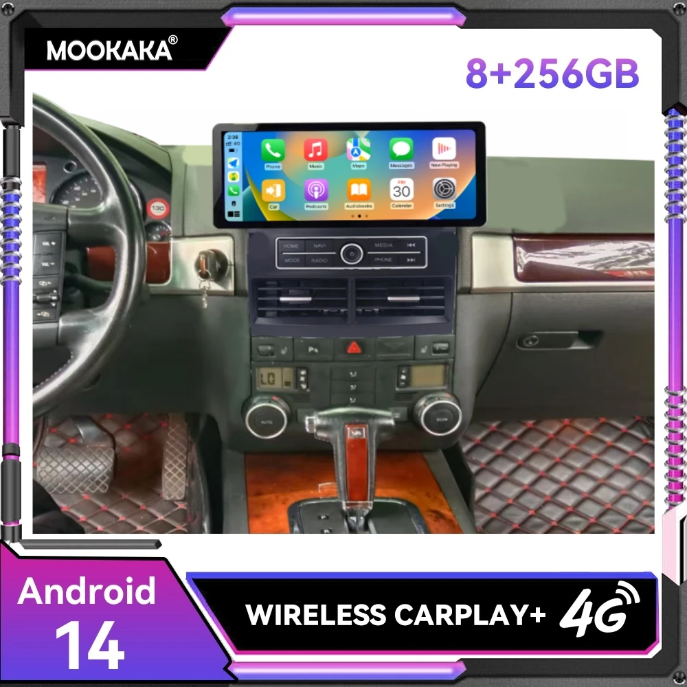 12,3 Zoll Bildschirm 8+256GB Android 15 Für Volkswagen Touareg 2003-2010 Auto GPS-Navigation Multimedia-Player Radio Stereo Haupteinheit