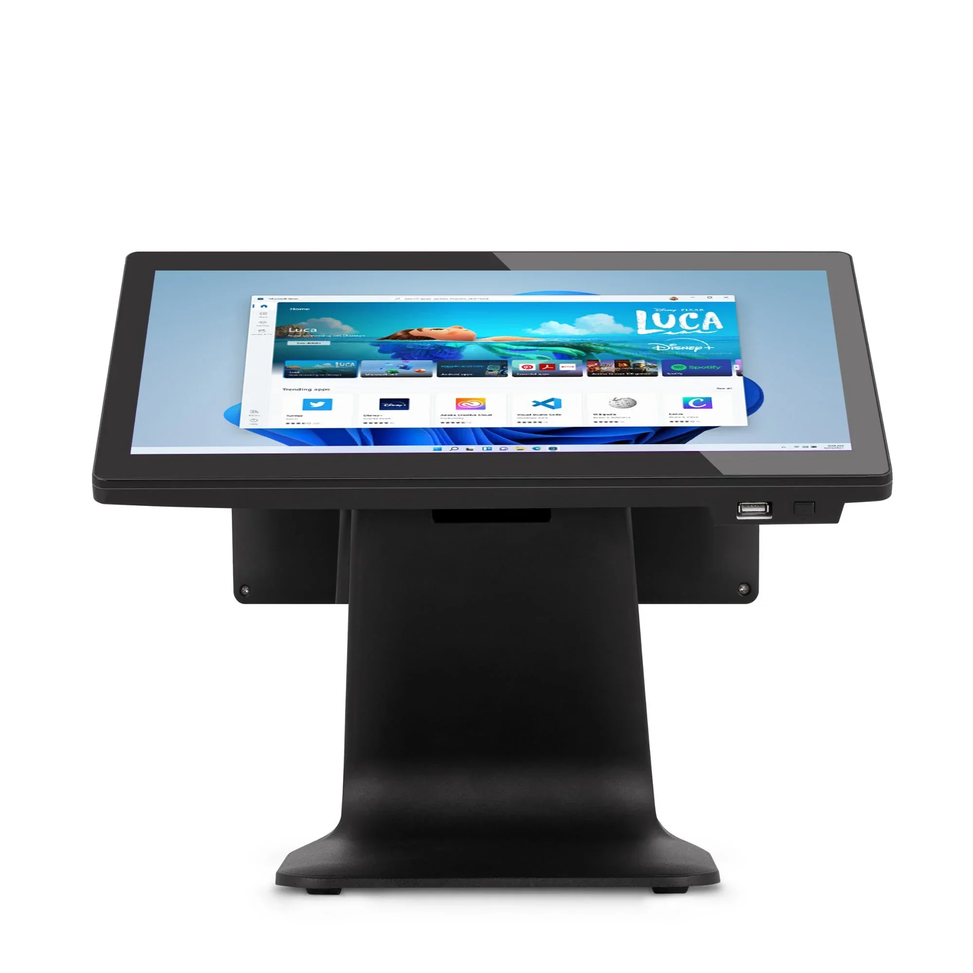 15.6-inch cash register pos terminal touch dual screen all in one computer system for billing cashier restaurants