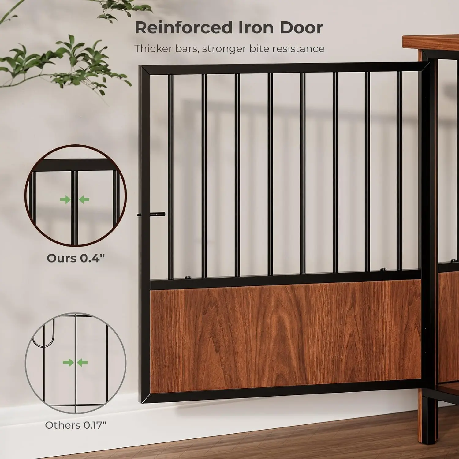 أثاث على شكل صندوق كلب مخدد مقاس 32 بوصة مع 3 أبواب، طاولة نهاية صندوق كلب مزخرفة داخلية حديثة، قفص بيت كلب خشبي للأطفال الصغار