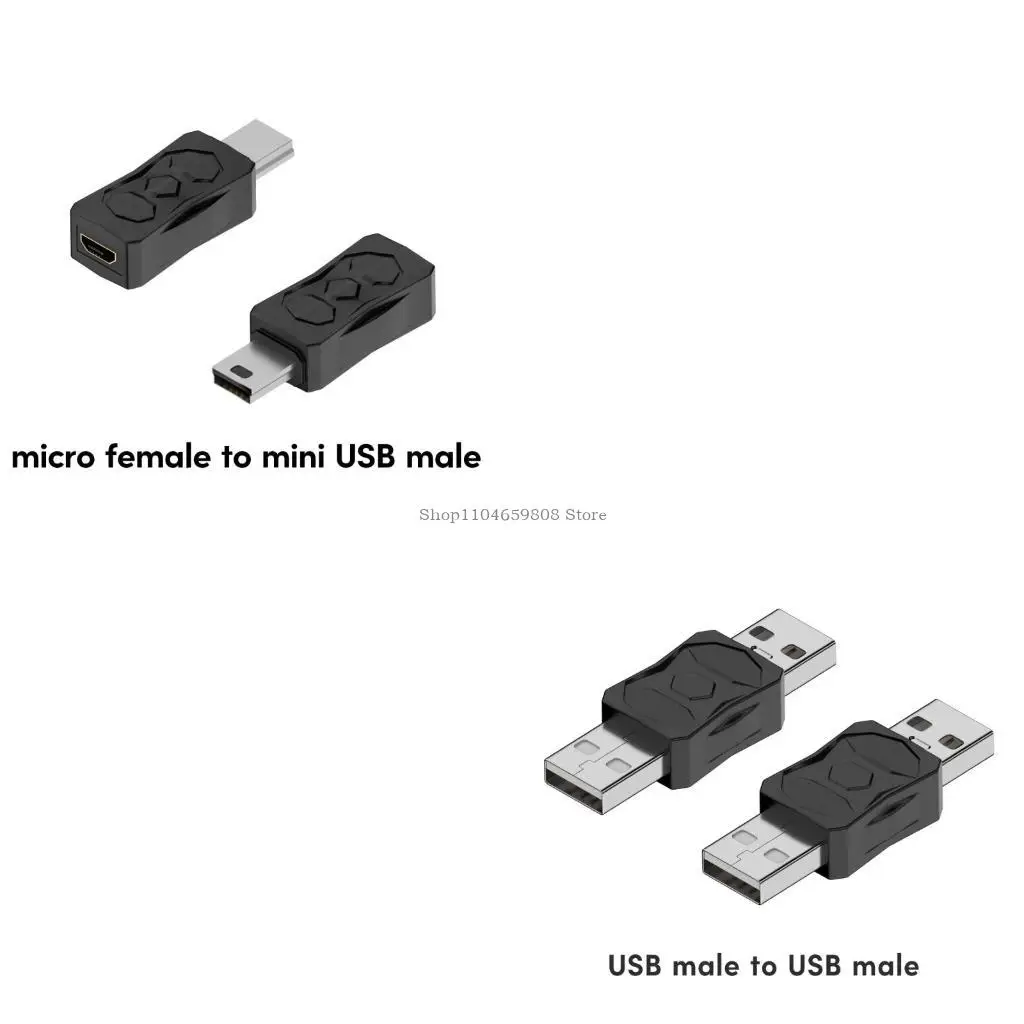 Usb to Micro USB Mini USB Adapter Two Way Converter Support Charging Data Sync 480Mbps Connector Two Way Adapter