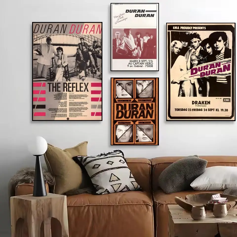 Rock Band D_Duran Duran Album Poster Decorative Stickers Wall Art Mural Photo Design for Home Living Room Hallway Decoration