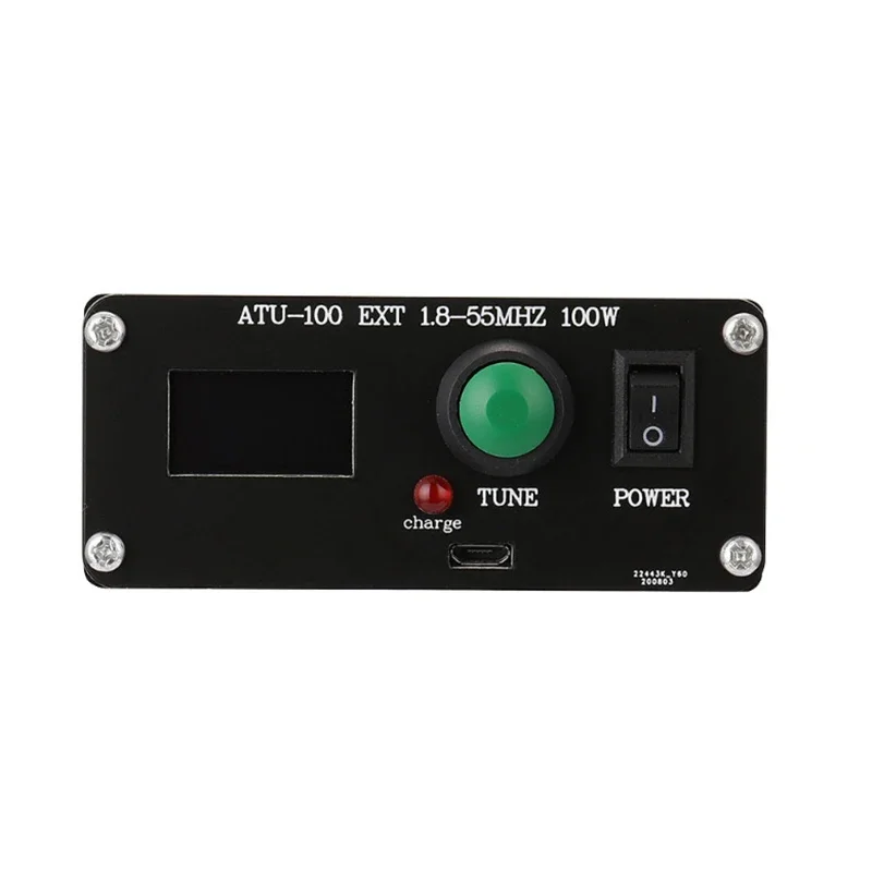 ATU-100 1.8-55Mhz Mini Automatic Antenna Tuner 0.96 Inch Finished Charging Version With Case